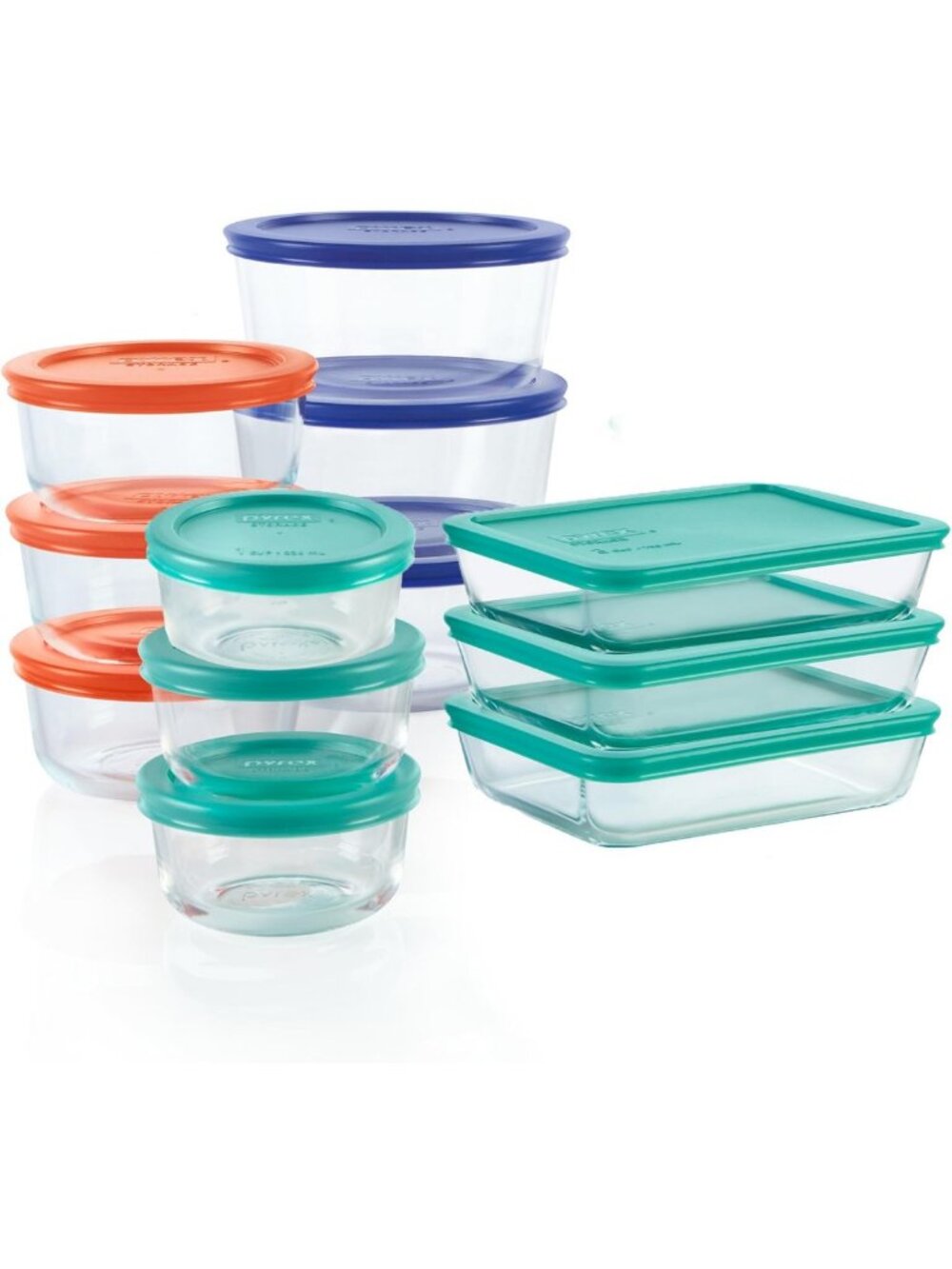 12-Pack Glass Food Storage Containers Set - BPA-Free, Airtight Lids, Microwave